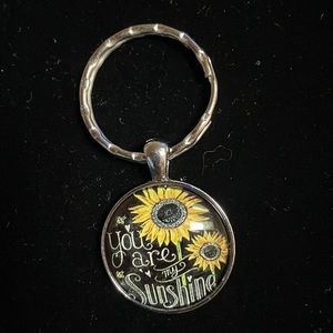 You Are My Sunshine stainless steel key ring